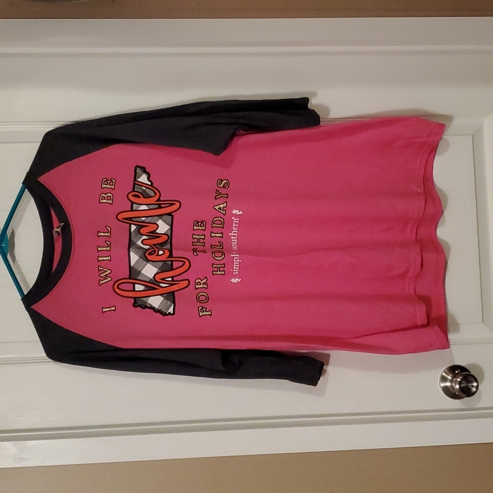 NWT Size XL Christmas Simply Southern Baseball Tee